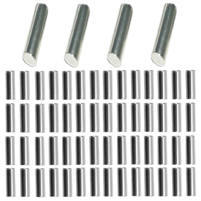 ZDingTech 60pcs 3mm x 14mm Dowel Pins,3mm Metal Dowel pins M3 3mm Shelf Pegs,Support Shelves,3mm x 14mm Metal Rod.304 Stainless Steel Wood Bunk Bed pegs - Image 1